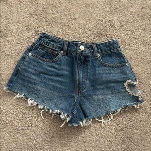 Frayed Denim Shorts